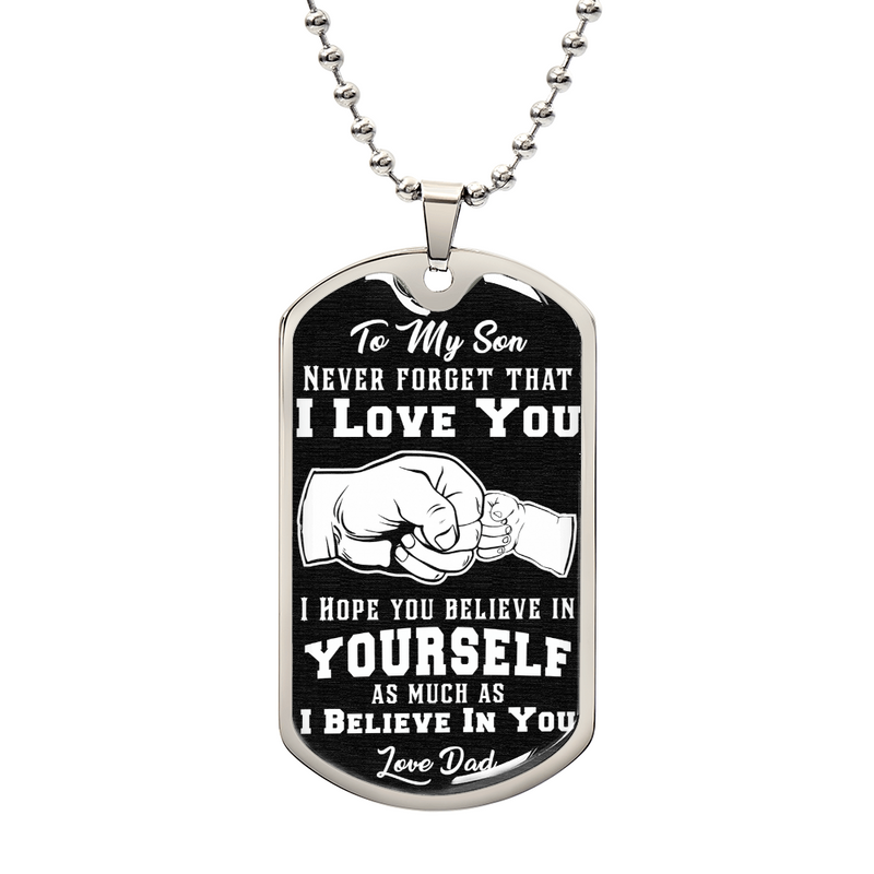 Believe In Yourself - Dog Tag Necklace